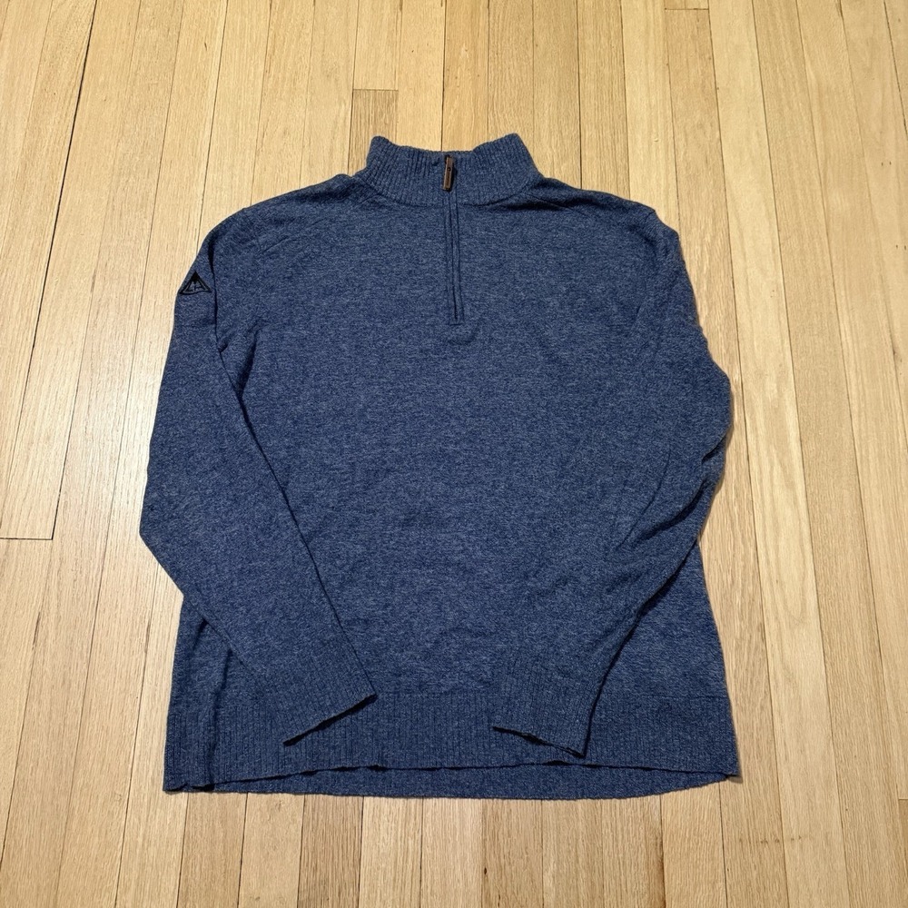 Smartwool 1/4 Zip Sweater‎ Mens XL Blue Baselayer Merino Wool Pullover Comfort